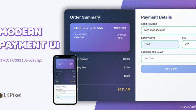 Modern Payment UI powered